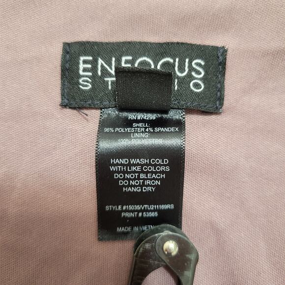 Enfocus Studio Floral Midi Dress Womens 12 Pink Floral Chiffon Romantic Ballet - Picture 10 of 12